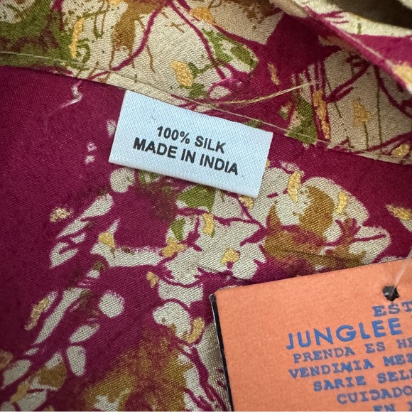 Junglee Billee Boho Silk Reversible Wrap Maxi Skirt India. NWT. One Size - Picture 8 of 16